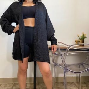 Take Two Clothing Co. Vintage Crinkle sheen Button Up Collared Shirt